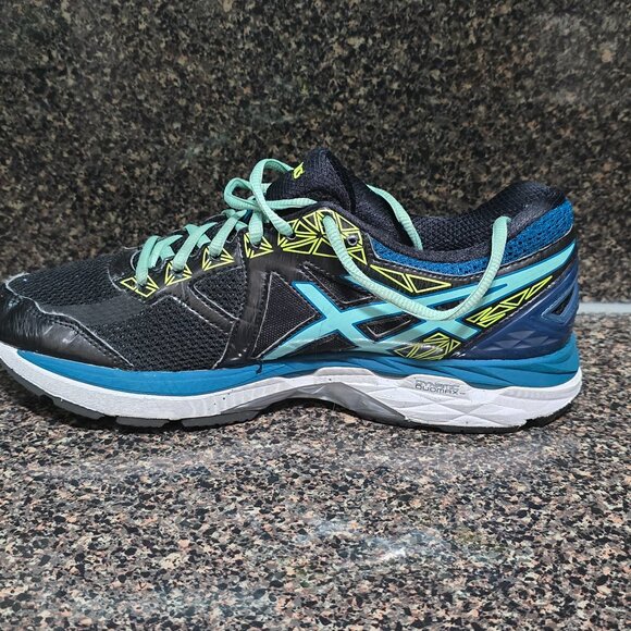 Asics Women’s GT-2000 4 Running Shoe Size 10 T656N Black/Blue - Picture 5 of 9